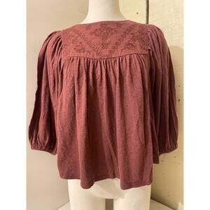 Lucky Brand Women's Size Small Shirts Peasant Style Knit Top